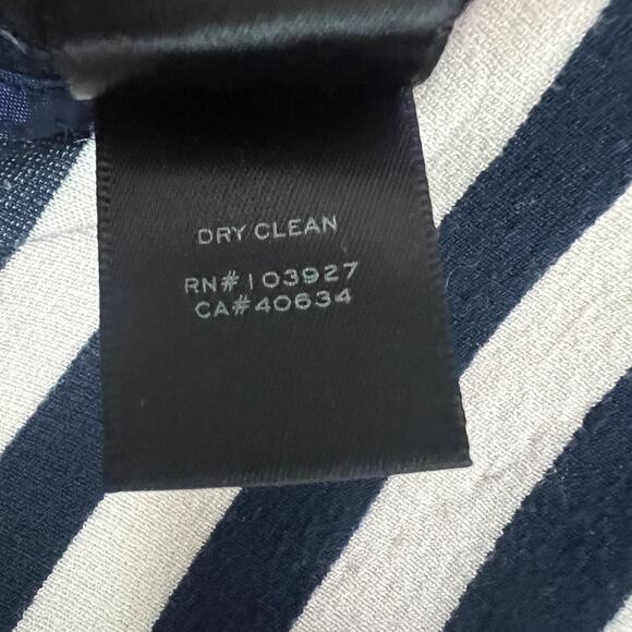 Marc Jacobs Short Sleeve Striped Navy Blue & Cream Women's Sheath Dress Size M - Picture 12 of 14